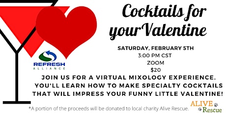 Cocktails for your Valentine tickets