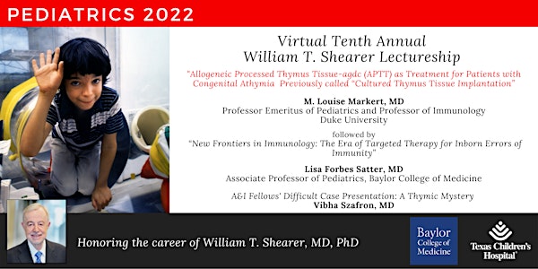 Virtual 10th  Annual  William T. Shearer Lectureship