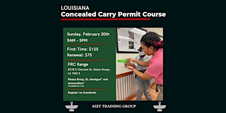 Louisiana Concealed Carry Course tickets