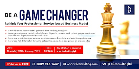 Be A Game Changer- Rethink your Professional service-based business model biglietti