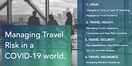 MANAGING TRAVEL RISK IN A COVID-19 WORLD tickets