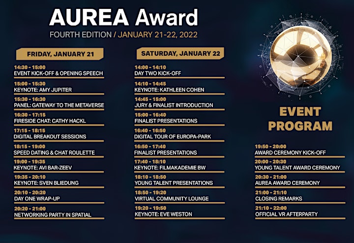 4th AUREA Award&Conference: Online and Virtual Event image
