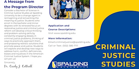 Spalding University Criminal Justice Studies Virtual Informational Session biglietti