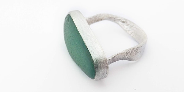 Make your own eco-silver  sea-glass ring or pendan