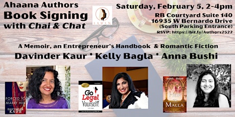 Book Signing with Chai & Chat tickets