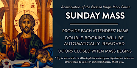 Sunday Mass at Annunciation Parish tickets