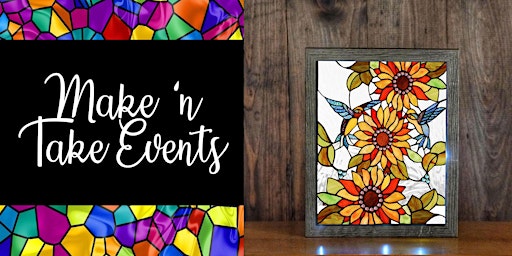Stained Glass Shadow Box - Sunflower With Birds