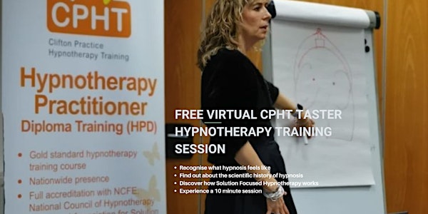 Free online Taster Hypnotherapy Training Session.