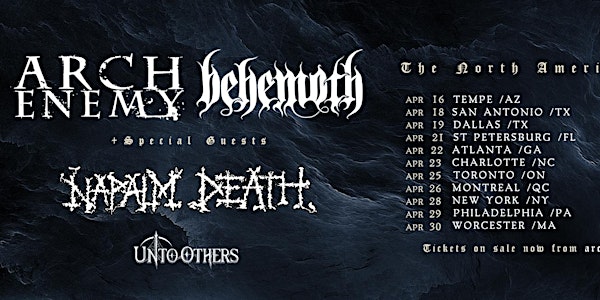 Behemoth, Arch Enemy, Napalm Death, and Unto Others in St. Petersburg