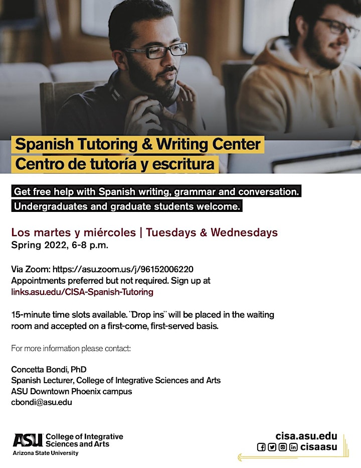 Centro de Tutoría/Spanish Tutoring & Writing Center (Online) image