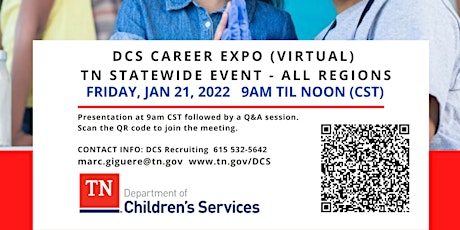 TN Dept of Children's Service - Statewide Career Expo - VIRTUAL JOB FAIR tickets