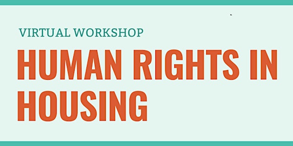 Human Rights in Housing Virtual Workshop