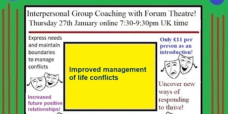Interpersonal Group Coaching with Forum Theatre: Covid challenges! tickets