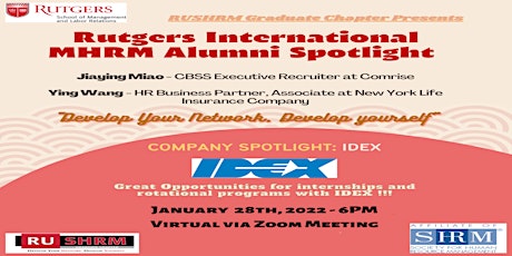 Rutgers  International MHRM Alumni Spotlight tickets
