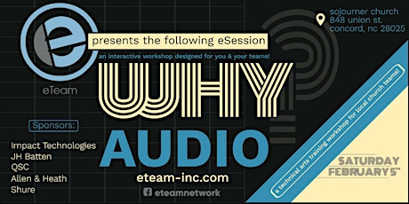 Why Audio? eSession tickets