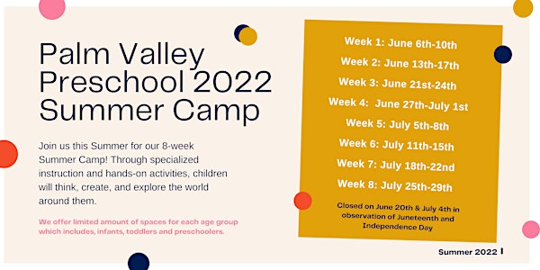 Preschool Summer Camp 2022