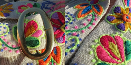 Andean hand embroidery - belt making tickets