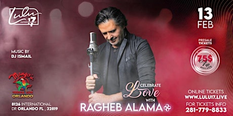 Valentine's Dance Party with Ragheb Alama in Orlando, Florida tickets