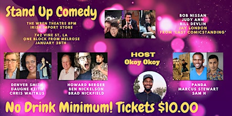 Stand Up Comedy Jam at the Wren in Hollywood Fridays tickets