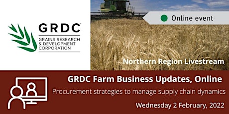 GRDC  North Online - Procurement strategies to manage supply chain dynamics Tickets