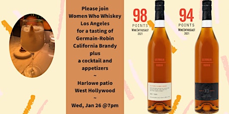 Germain-Robin California Brandy Tasting w/ Women Who Whiskey Los Angeles tickets