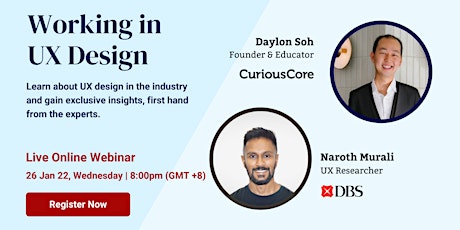UX Research Craft & Methodologies with Naroth Murali, UX Researcher at DBS tickets