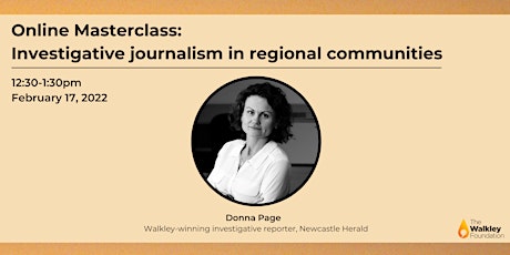 Online Masterclass: Investigative journalism in regional communities