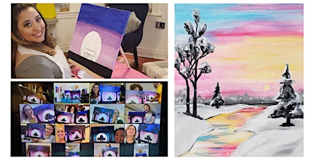 Live Virtual Painting Class “Colorful Winter Sky” tickets
