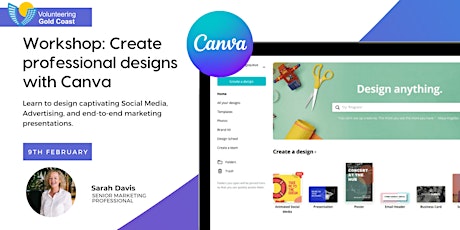 Create Professional Designs with Canva "Learn Design the easy way" tickets
