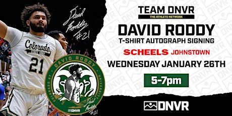 David Roddy T-Shirt Autograph Signing tickets