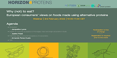 Why (not) to eat?  European consumers’ views on alternative proteins tickets