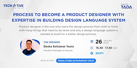 TADA TECHATIVE : Become Product Designer With Design Language System tickets