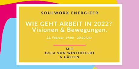 Hauptbild für OnlineENERGIZER mit Sabine & Alexander Kluge | Wie geht Arbeit in 2022?