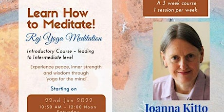 Learn how to meditate - Raja Yoga Meditation Course (In English) entradas