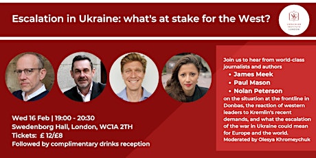 Escalation in Ukraine: what’s at stake for the West? tickets