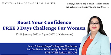 3 DAY ‘BOOST YOUR CONFIDENCE CHALLENGE tickets