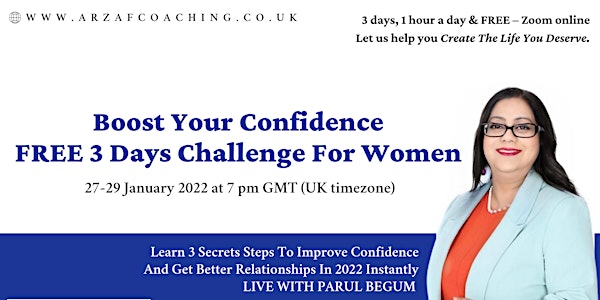3 DAY ‘BOOST YOUR CONFIDENCE CHALLENGE