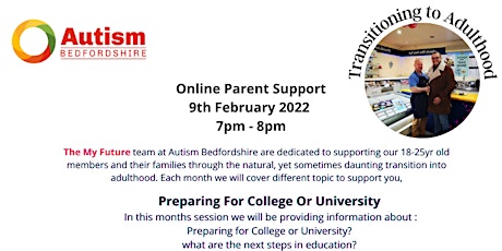 Autism Bedfordshire Transitions Parent Support Group tickets