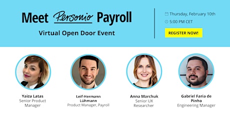 Meet Personio Payroll - Virtual Open Door Event tickets