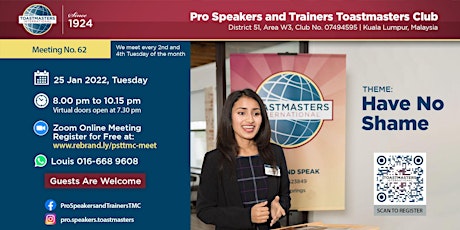 Overcome Your Fear of Public Speaking at Pro Speakers Toastmasters Club tickets