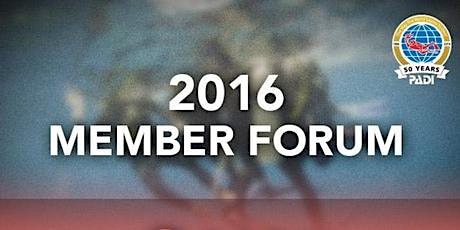 PADI Member Forum 2016 primary image