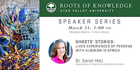 Roots of Knowledge Speaker Series: Dr. Sarah Hall tickets