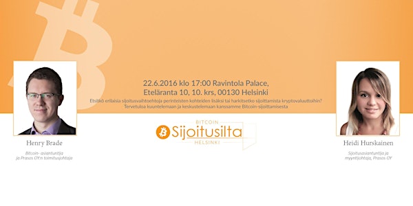 Bitcoin-sijoitusilta Helsinki - 22.6.2016