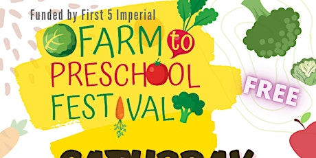 Farm-to-Preschool Festival (Updated Registration) boletos