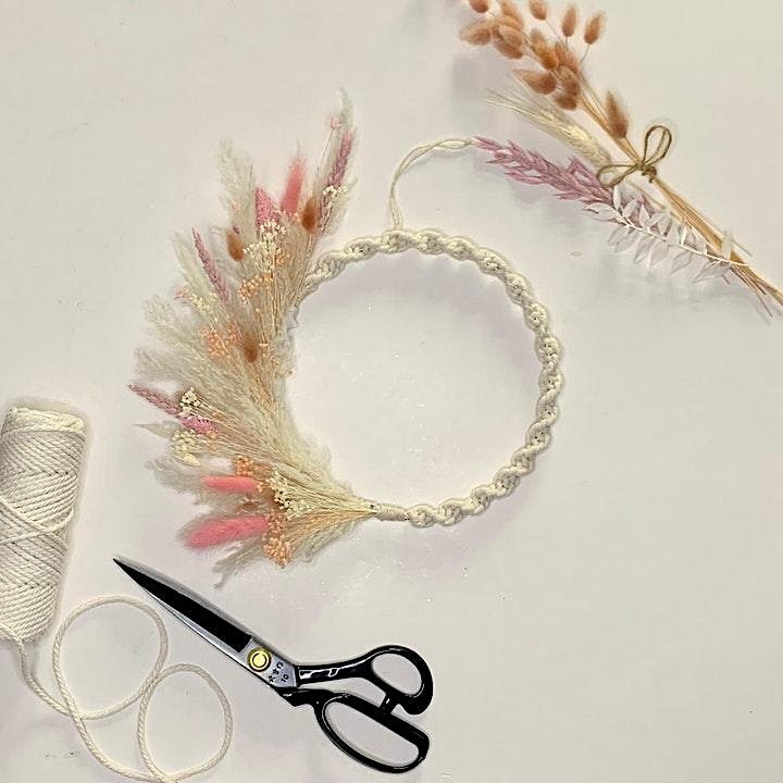 Mindful Macramé: Macramé and Dried Flower Wreath Workshop image