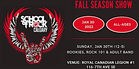 School of Rock Calgary - Fall Season Show (Rookies, Adult Band, Rock 101) tickets