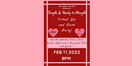 Single and Ready To Mingle: Virtual Sip and Paint Party tickets