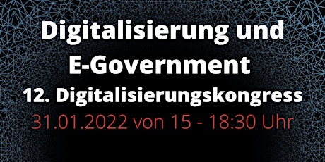 12. Digitalisierungskongress - Digitalisierung und E-Government Tickets