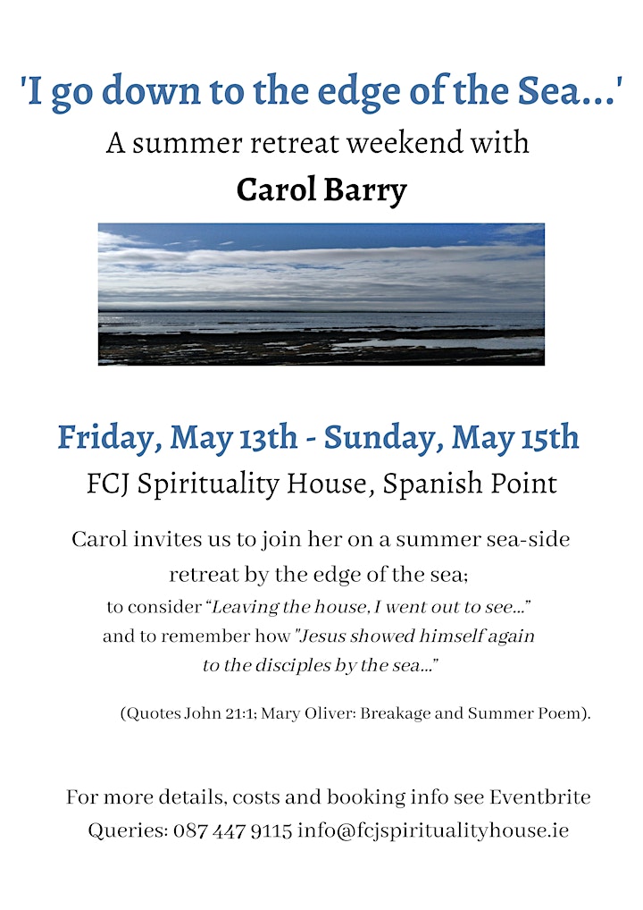I go down to the edge of the Sea: A summer retreat weekend with Carol Barry image