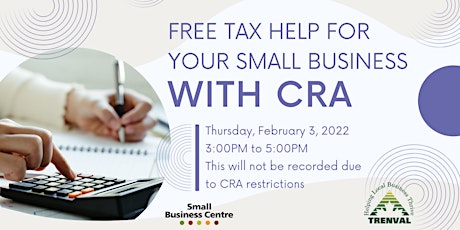 Free tax help for your small business with CRA tickets